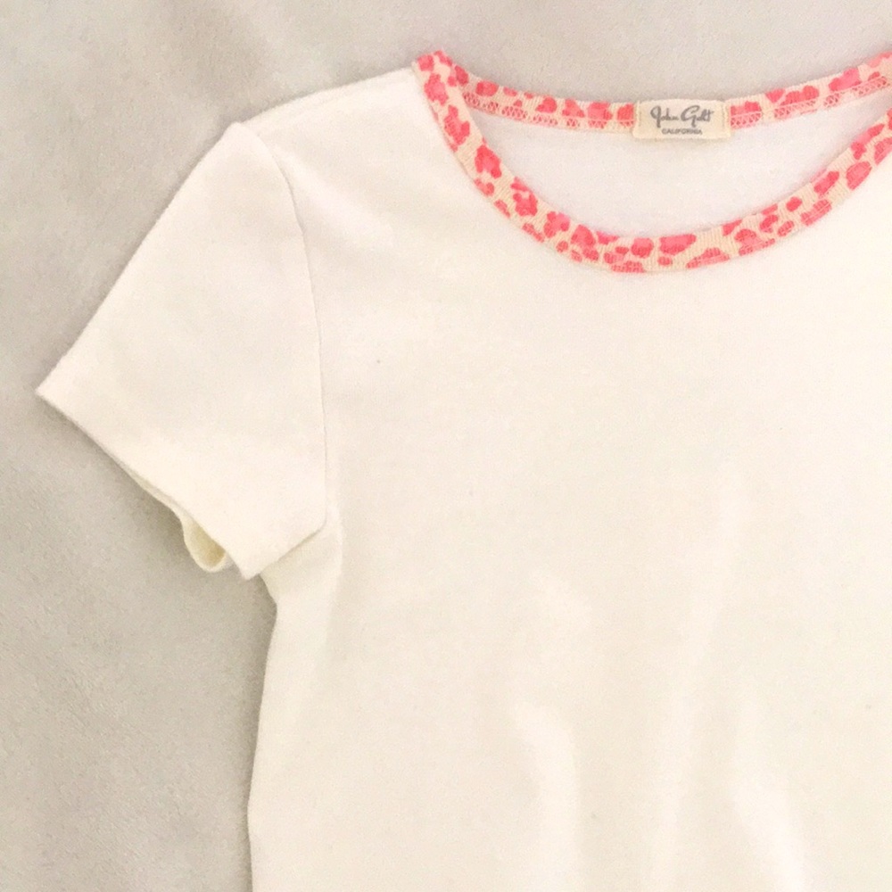 Pink leopard print t shirt Brandy Melville